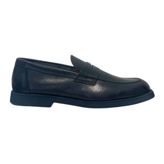 Doucal's Loafers, male, Blue, 6 UK, Blue Leather Slip-On Moccasin