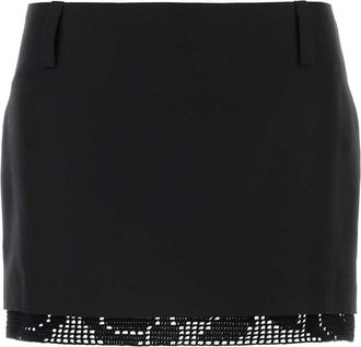 Magda Butrym Womens Black Silk Mini Skirt - Size EU 36 (Womens)