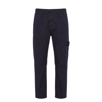 Stone Island Regular-fit Chino Broek - Heren - Broeken - Blauw - Maat: W31 Katoen