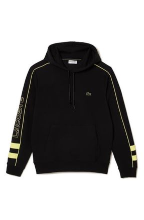 Lacoste Double Face Hoodie in Noir/Limeira at Nordstrom, Size 9