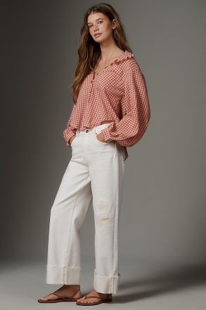 AG - Adriano Goldschmied AG Saige High-Rise Cuffed Crop Wide-Leg Jeans