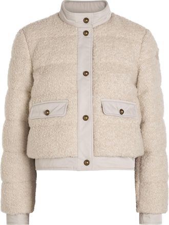 Moncler Blandy Padded Bouclé Jacket - Beige - 3 (UK 14 / L)