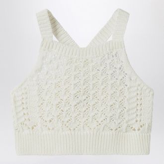 Il Gufo Milk White Crochet Top