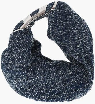 Diesel Denim Hobo Bag GRAB-D with Metal Monogram size One Size