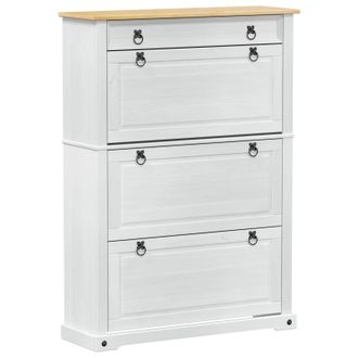 vidaXL Armario Zapatero Corona 99 X 32 X 138 Cm Madera De Pino Macizo Vidaxl