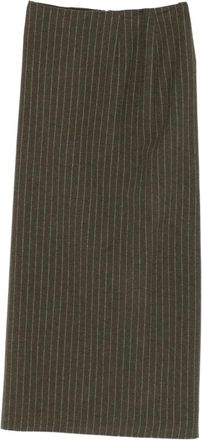 Christian Wijnants Samina pinstripe slit skirt - Green