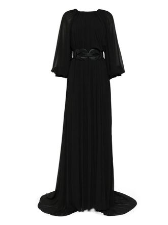 Saiid Kobeisy pleated maxi dress - Black