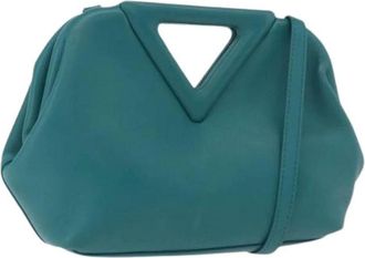 Bottega Veneta Pre-owned Vintage Schoudertas - Dames - Vintage Schoudertas - Blauw - ONE Size - Leer - Vintage