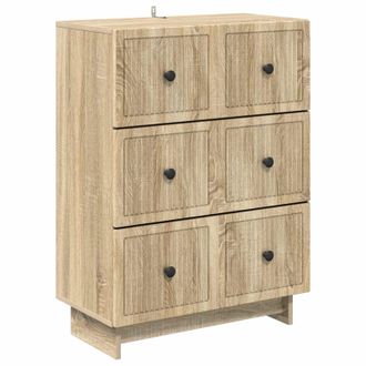 vidaXL Cajonera Roble Sonoma 66 X 34,5 X 90 Cm Madera De Ingenier&iacute;a Vidaxl
