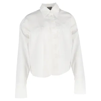 Ann Demeulemeester One Sleeve Shirt in White Cotton