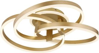 Globo Lighting L&aacute;mpara De Techo Led Semiempotrada Integrada En Color Dorado Mate Led Regulable 2700-6000k Control Remoto