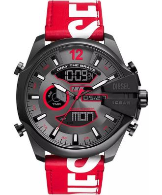 Diesel Mega Chief Quartz Analog-Digital Grey Dial Mens Watch DZ4647