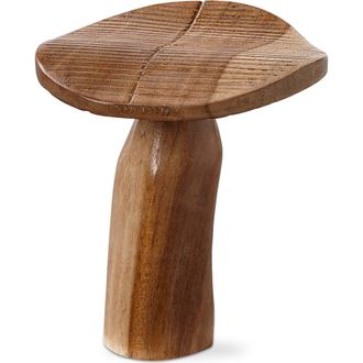 Tag Wood Mushroom Garden Sculpture Natural Decor for Summer in Beige at Nordstrom