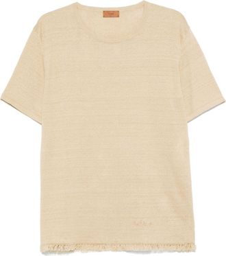 Alanui linen T-shirt - Neutrals