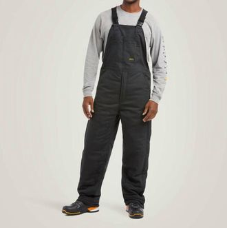 Ariat Rebar Duracanvas Stretch Insulated Bib Overalls In Black
