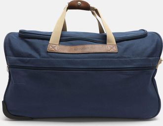 Lancel Blue Balistic Nylon And Leather Rolling Trolley Luggage