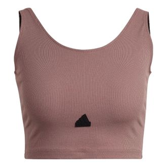 adidas (WMNS) adidas Rib Cropped Top Asia Sizing Purple HG4366