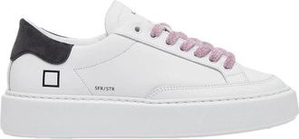 D.A.T.E. Sfera Stripe Sneaker - Dames - Sneakers - Wit - 37 EU - Leer - Schoenen