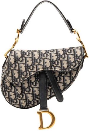 Dior Pre-owned Dior Mini Oblique Canvas Saddle Bag Ladies 05-RU-0169