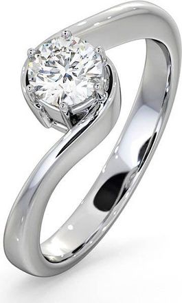 The Diamond Store Certified 0.50CT Leah 18K White Gold Engagement Ring E/VS1
