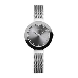 Bering Dames keramisch horloge 29 mm Milanese armband 11429-389 - Dames - Horloges - Grijs - ONE Size - Accessoires