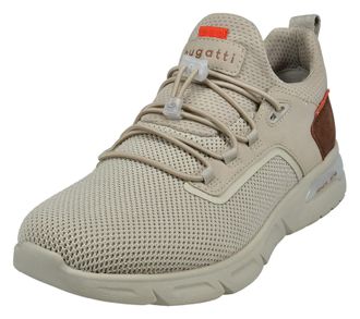 Bugatti Slip-On Sneaker BUGATTI, Herren, Gr. 40, beige, Lederimitat, Textil, Schuhe Slip-On Sneaker, Freizeitschuh, Halbschuh, Schlupfschuh mit elastischer Sc