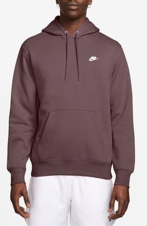 Nike Club Fleece Pullover Hoodie in Tattoo/White at Nordstrom Rack, Size Xx-Large