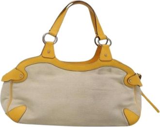 Ferragamo Pre-owned Handbags, female, Multicolor, Size: ONE SIZE Pre-owned Canvas Handbag