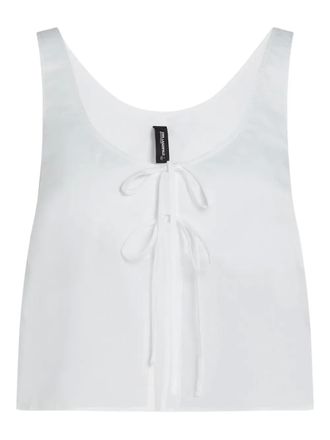 Karl Lagerfeld cotton top - women - Cotton - S - White