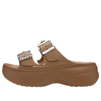Crocs (WMNS) Crocs Saturday Platform Embellished Sandal Sepia Silver 215573-2TD