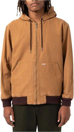 Dickies Bruine Herenjas Model Dk 0A4Xz 3 C41 - Heren - Vesten met rits - Bruin - L - Katoen - Hoodies & sweatvesten