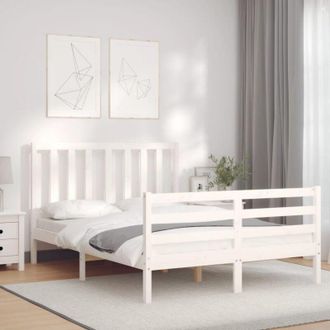vidaXL Bed Frame without Mattress White 140x200 cm Solid Wood Pine Vidaxl