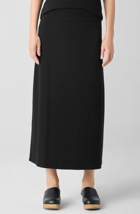 Eileen Fisher Stretch Jersey A-Line Skirt in Black at Nordstrom, Size Xx-Small