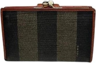 Fendi Pre-owned Vintage Portemonnee - Dames - Vintage Accessoires - Bruin - ONE Size - Leer - Vintage