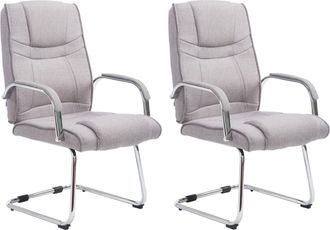 Clp Clp - Set De 2 Sillas Cantilever Xxl Attila En Tela Gris