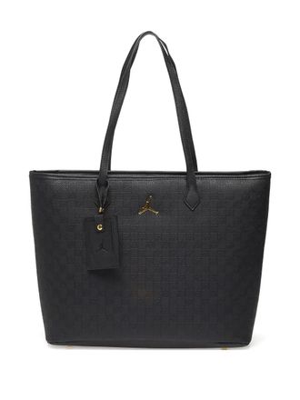 Nike Jordan monogram zip-fastening tote bag - Zwart