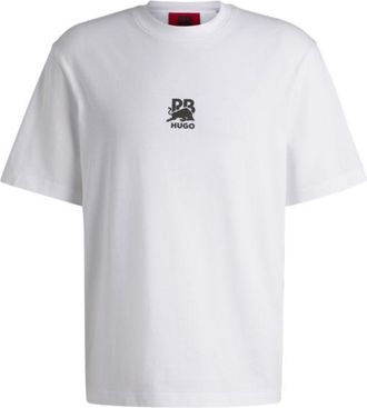 HUGO BOSS x RB cotton-jersey T-shirt with carbon stealth logo