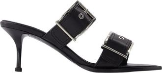 Alexander McQueen High Heel Sandalen - Dames - Muiltjes - Zwart - 39 EU - Schoenen