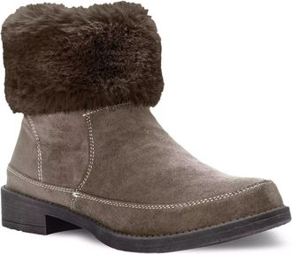 Propét Propet Tabitha Bootie Womens Brown Faux Fur Collar Ankle Boots JOBB1127