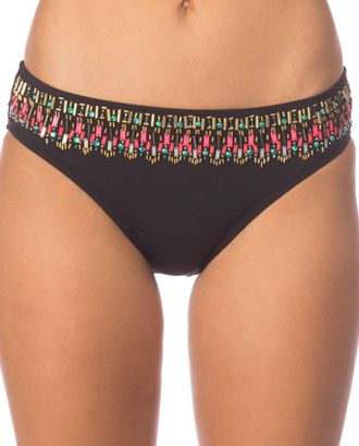 Kenneth Cole Reaction Sea Gypsy Hipster Bikini Bottom In Solid Black