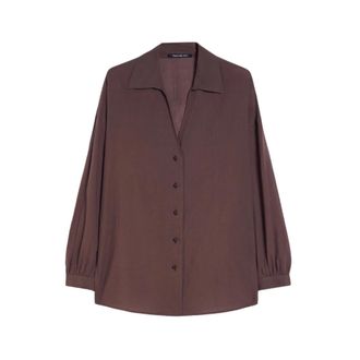 Pennyblack Shirts, female, Brown, 2XL, Gabriel Cotton Voile Shirt Cocoa