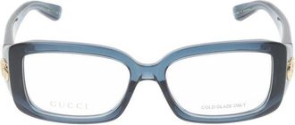 Gucci Glasses, female, Blue, Size: 53 MM Gg1406O Eyeglasses