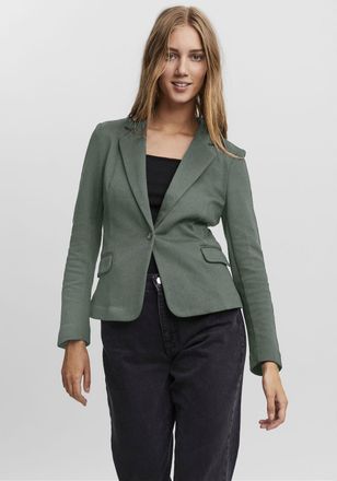 Vero Moda Jerseyblazer VERO MODA VMJULIANE, figurbetonter Schnitt, 1-Knopf Verschluss, Damen, Gr. 34, laurel wreath, Jersey, Obermaterial: 66% Polyester, 34% Ba