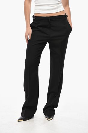 The Row Pantaloni JESSE In Lana Con Dettagli in Seta The Row