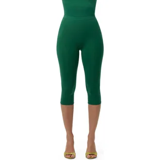 Naked Wardrobe Capri Leggings in Jungle Green at Nordstrom, Size X-Small