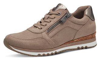 Marco Tozzi Sneaker MARCO TOZZI, Damen, Gr. 37, beige (taupe), Synthetik, Textil, Schuhe Sneaker, mit gepolsterter Innensohle
