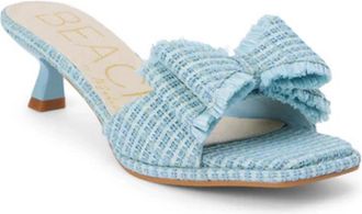 Matisse Footwear Womens Beach by Matisse Penelope Sandals Blue Slip-On Kitten Heel GAL1990