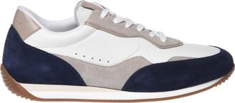 Baldinini Su&egrave;de en generfd leren sneaker - Heren - Sneakers - Veelkleurig - 42 EU - Su&egrave;de - Schoenen