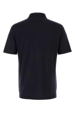 Prada Mens Midnight Blue Wool Shirt Blu Exterior: Virgin Polo
