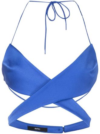 Alex Perry Top con dettaglio cut-out Hudson - Blu